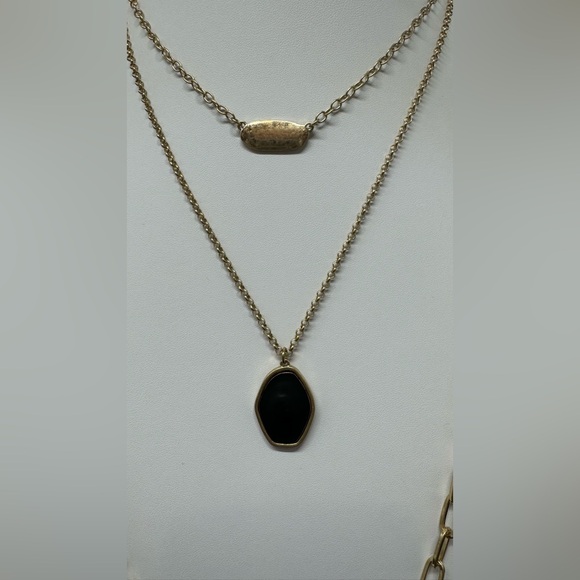 The Sak Stunning Gold Tone Multilayer Long Necklace - Picture 3 of 9